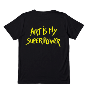 Kids black t-shirt Yellow robot with spray can