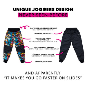 Kid Proof size adjustable joggers street art