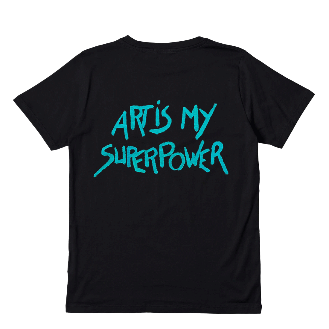 Kids black T-shirt Blue Brush Robot