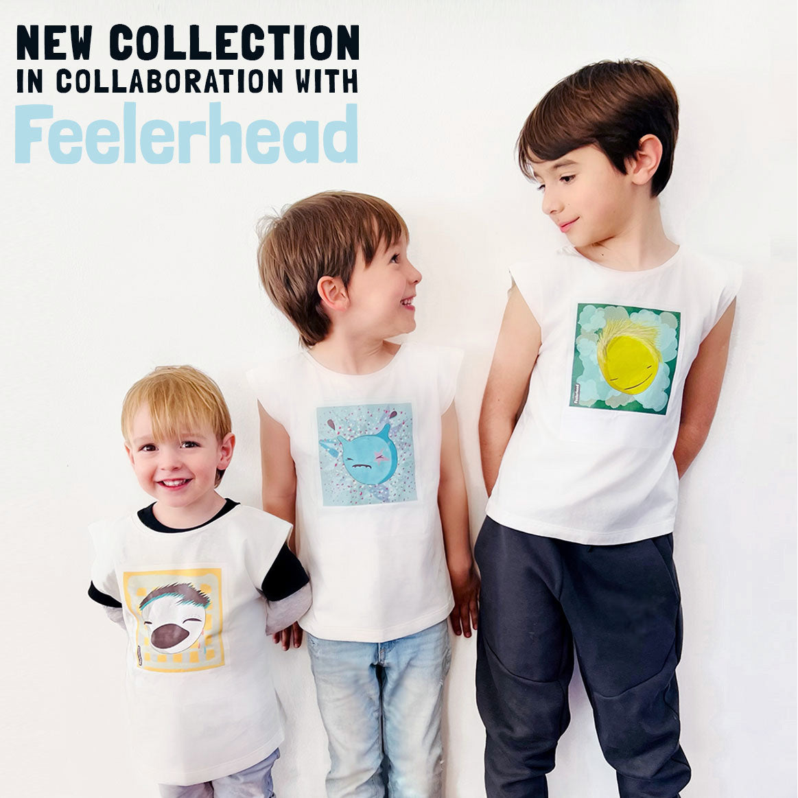 Kids double-sided t-shirt x Feelerhead collab