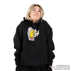 Adult unisex black hoodie KOBER collab