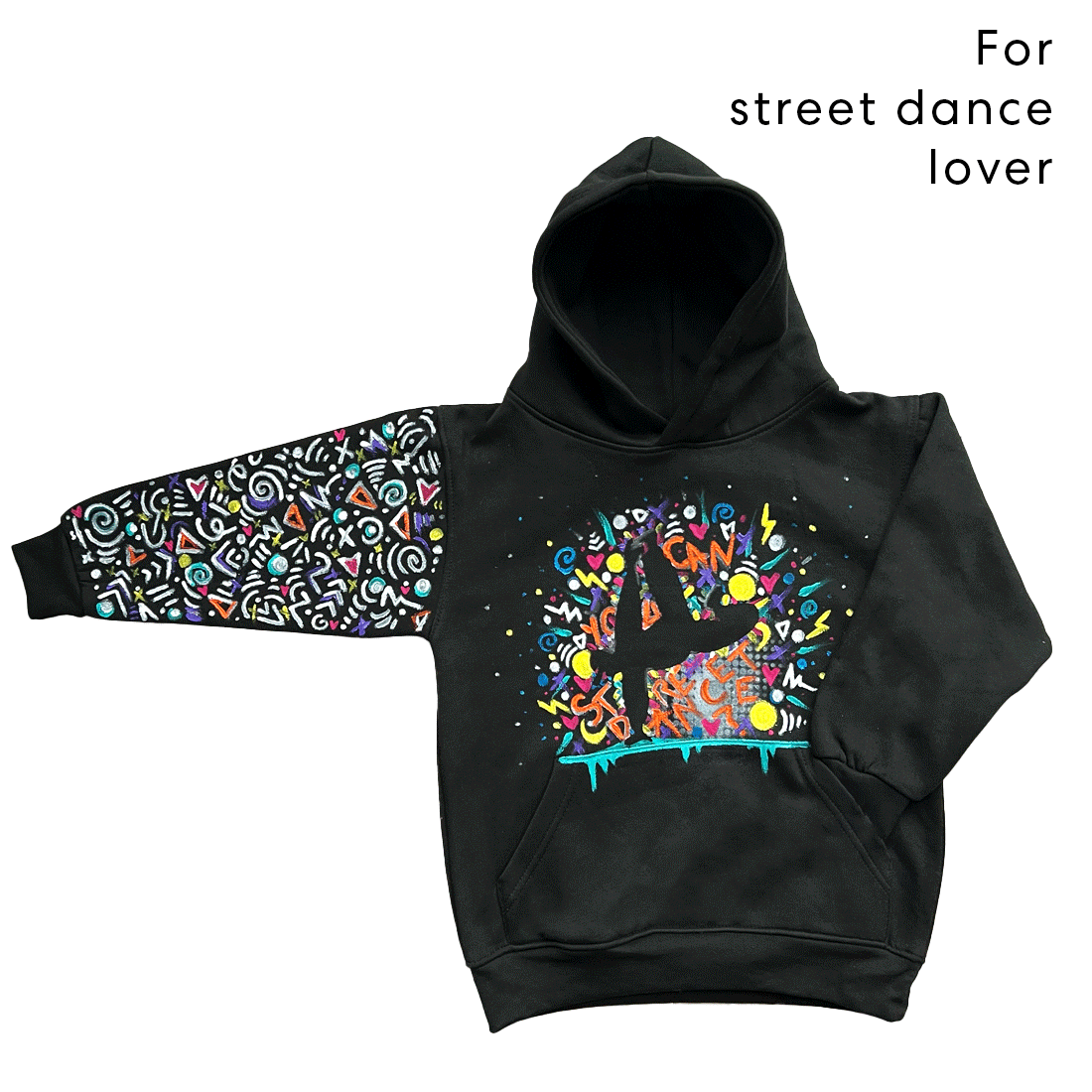 Kids personalised hoodies painted by Kat Vandal VandalKids