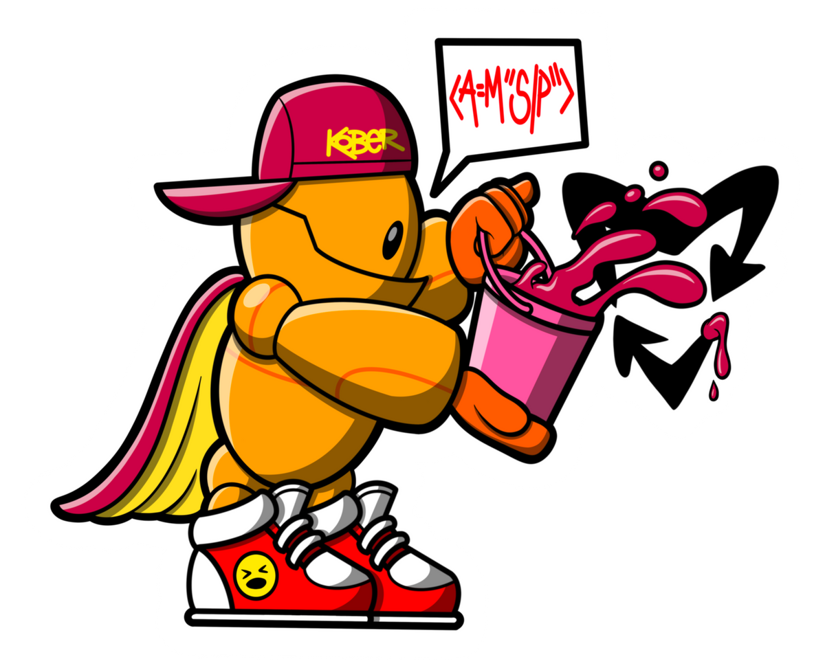 Adult unisex white t-shirt KOBER collab