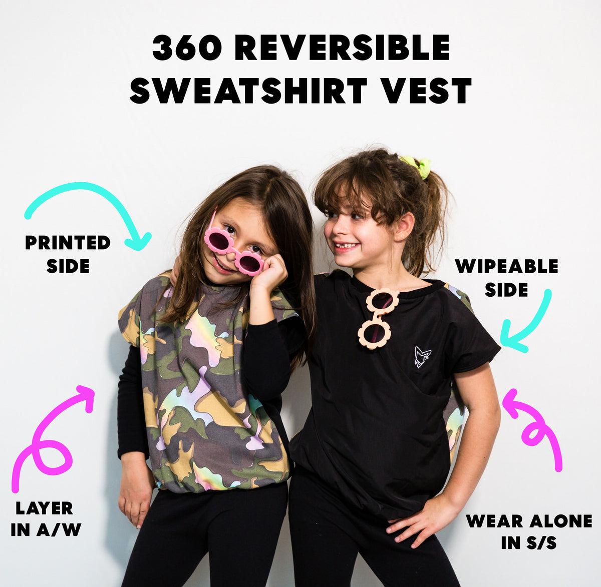 Reversible stain proof sweatshirt