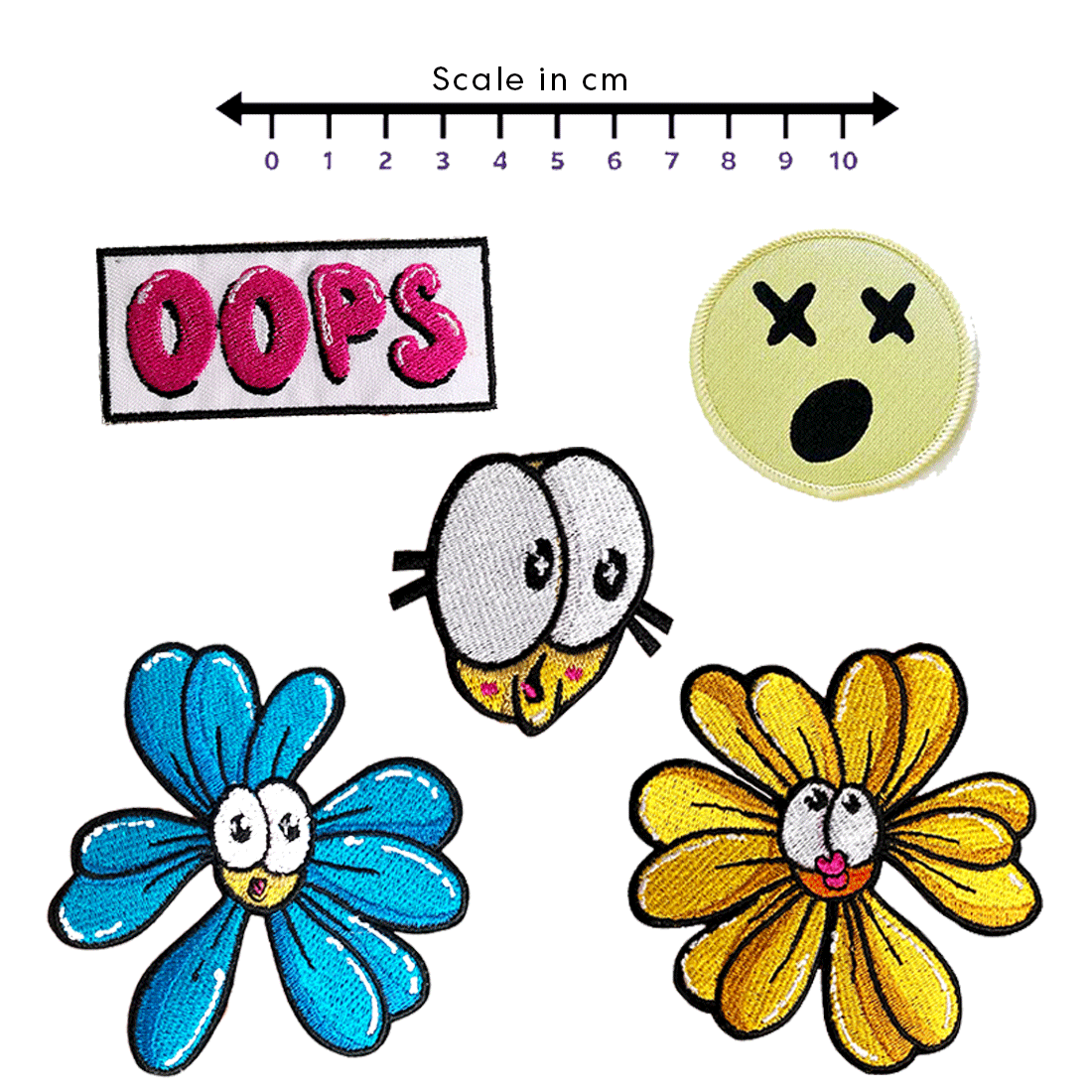 Iron-on embroidery patches